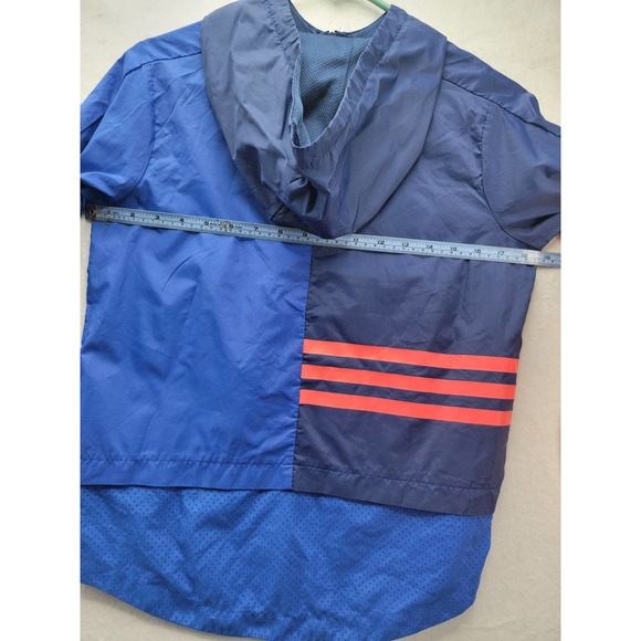 Adidas Youth Windbreaker Hoodie Track Mesh Jacket Accent Size M ( 10/12) - Picture 2 of 12
